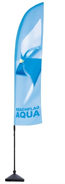 Vlajka Beachflag Aqua Pierko, tlač s podstavcom
