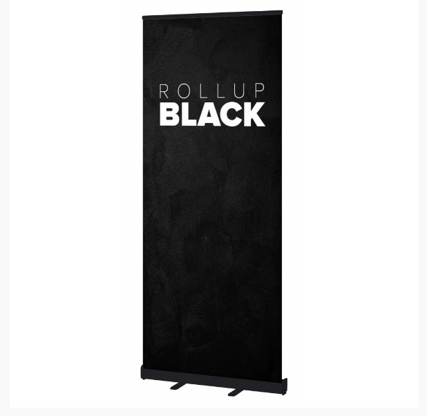 Roll-Up Black 100x200cm s tlačou