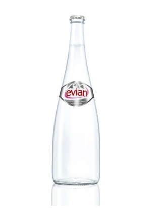 Evian prírodná minerálna voda 20x0,75l SKLO