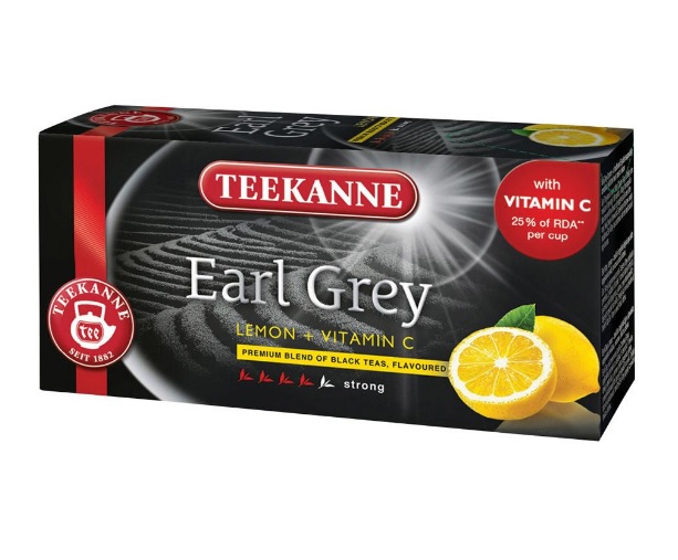 Čaj TEEKANNE čierny Earl Grey Lemon s vitaminom C 33g
