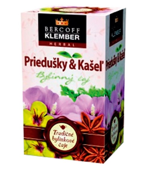 Čaj Klember bylinný Priedušky a Kašeľ 30g